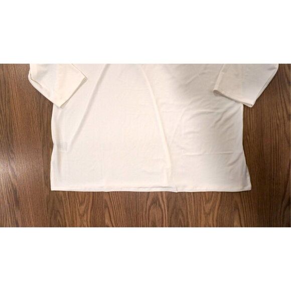 NWT JM Collection Wildflower Way Blouse - White/Neo Natural - Size XXL - Picture 12 of 14